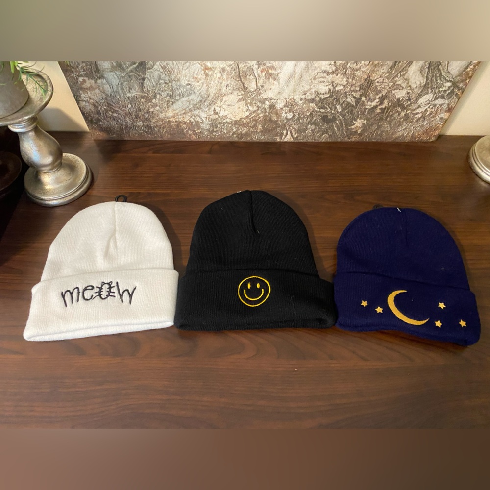 NWOT Set of Three Beanies